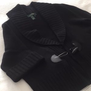 Lauren - Ralph Lauren black knit cardigan